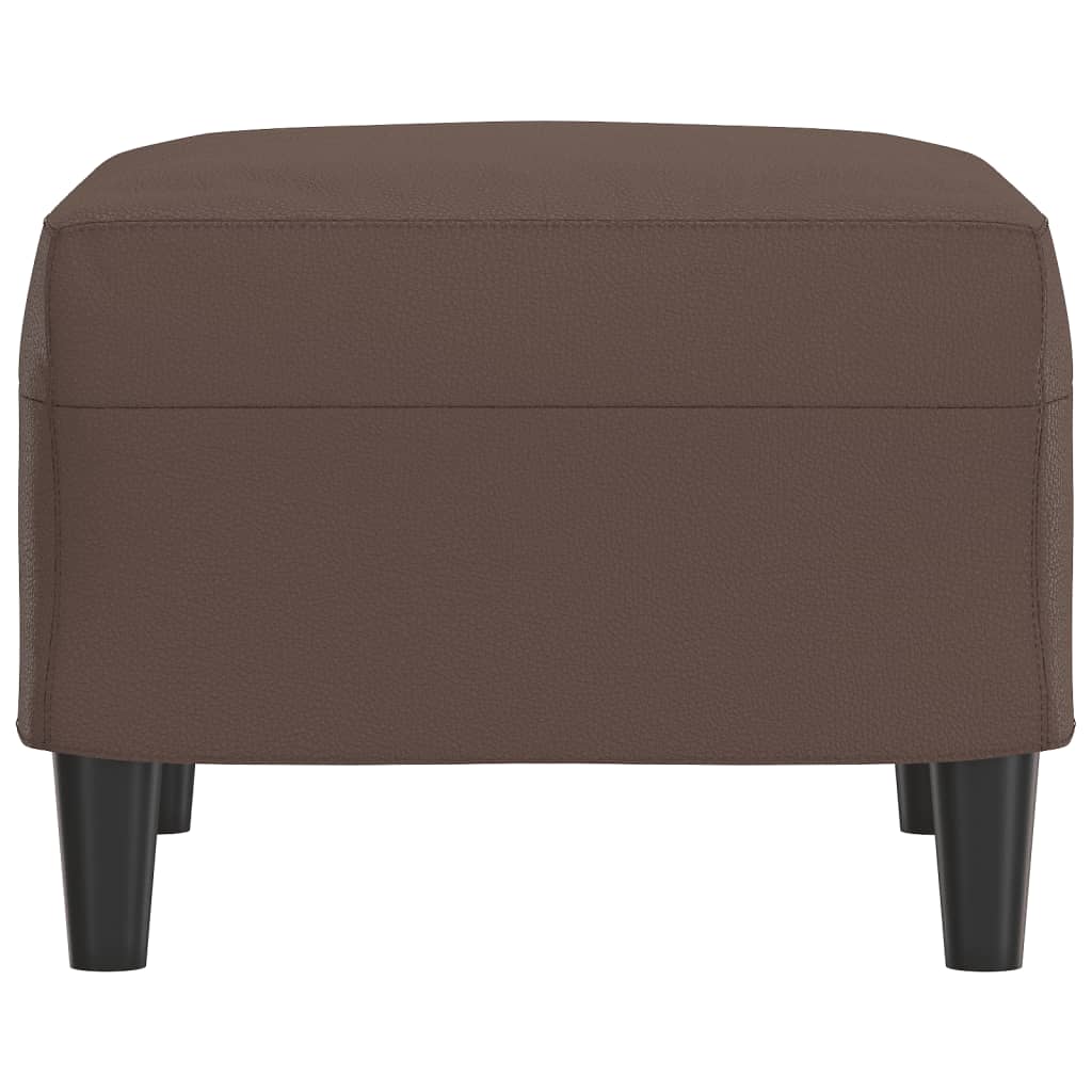 Apoio de pés 60x50x41 cm couro artificial castanho