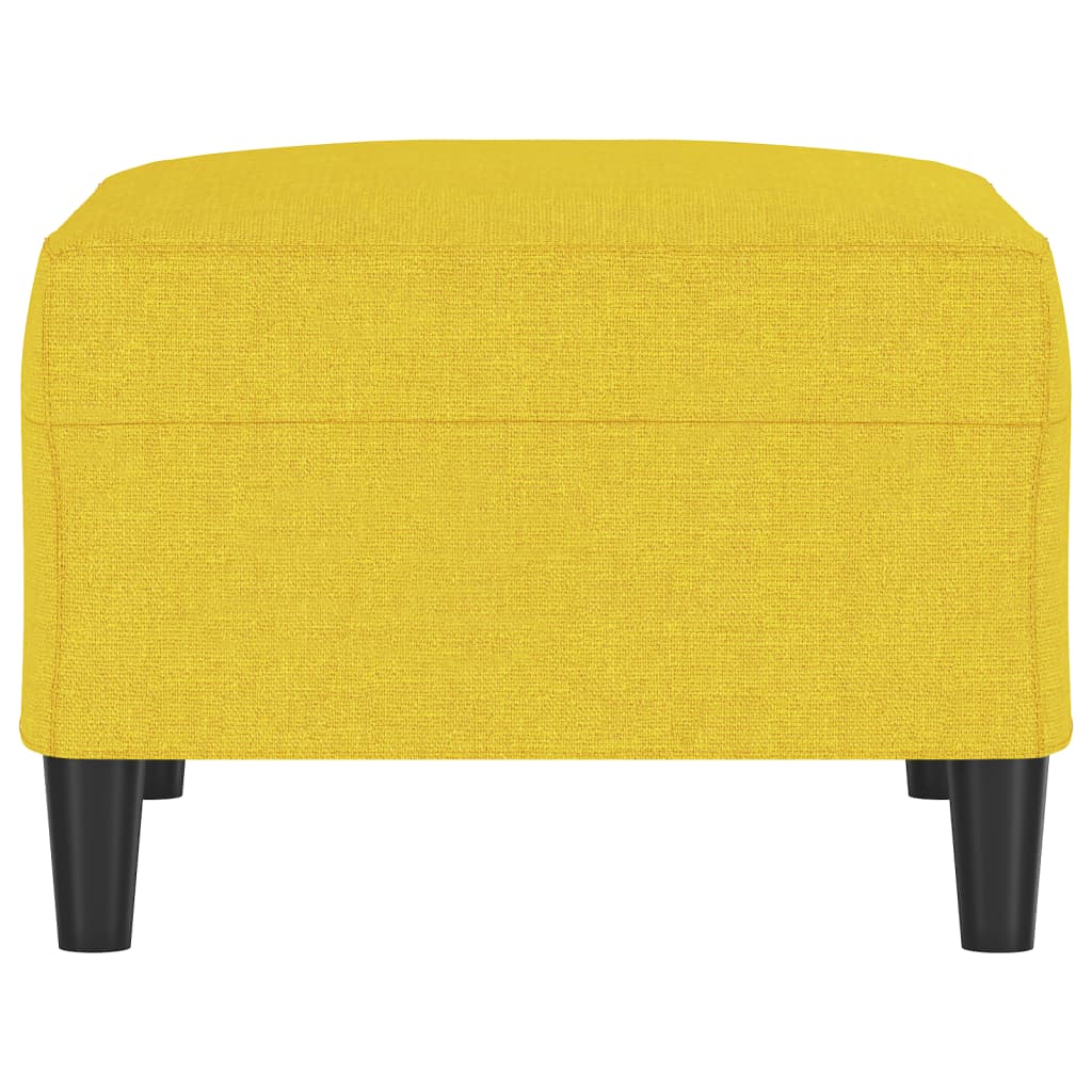 Apoio de pés 70x55x41 cm tecido amarelo-claro