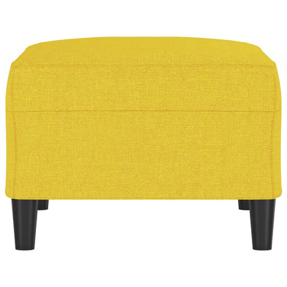 Apoio de pés 70x55x41 cm tecido amarelo-claro