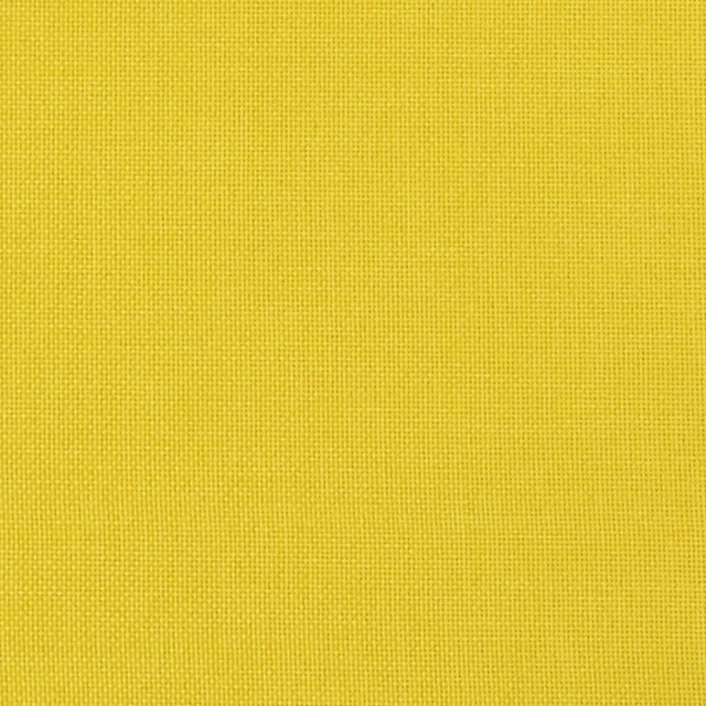 Apoio de pés 70x55x41 cm tecido amarelo-claro