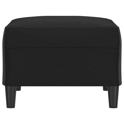Apoio de pés 70x55x41 cm couro artificial preto