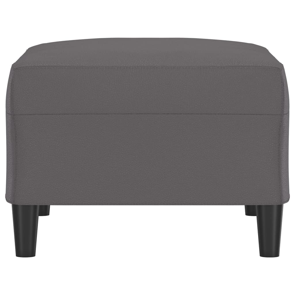 Apoio de pés 70x55x41 cm couro artificial cinza