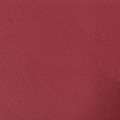 Apoio de pés 70x55x41 cm couro artificial vermelho tinto