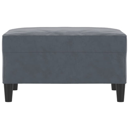 Apoio de pés 70x55x41 cm veludo cinzento-escuro