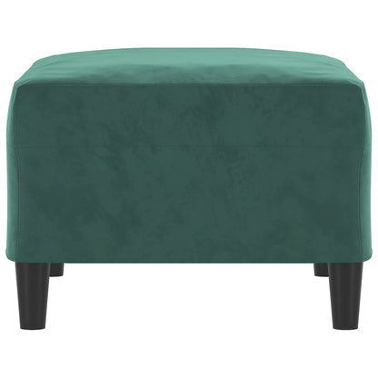 Apoio de pés 70x55x41 cm veludo verde-escuro