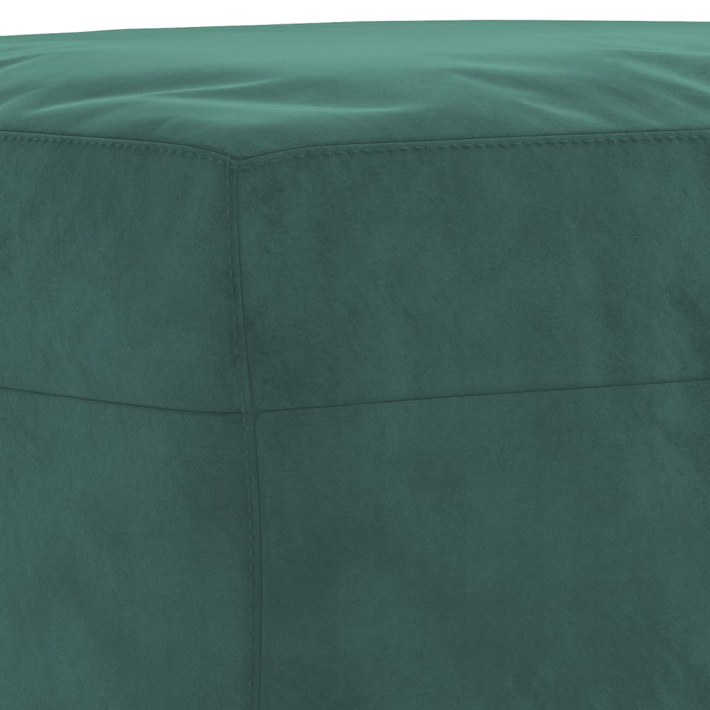 Apoio de pés 70x55x41 cm veludo verde-escuro