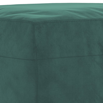 Apoio de pés 70x55x41 cm veludo verde-escuro