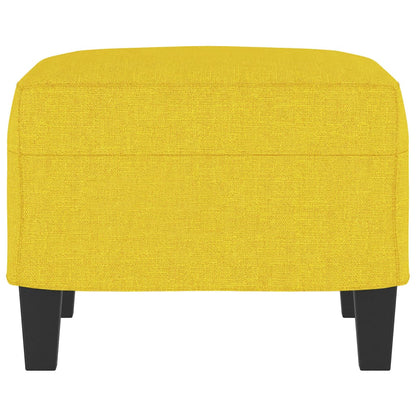 Apoio de pés 60x50x41 cm tecido amarelo-claro
