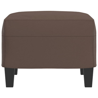 Apoio de pés 60x50x41 cm couro artificial castanho