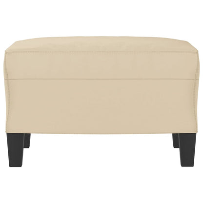 Apoio de pés tecido de microfibra 60x50x41 cor creme