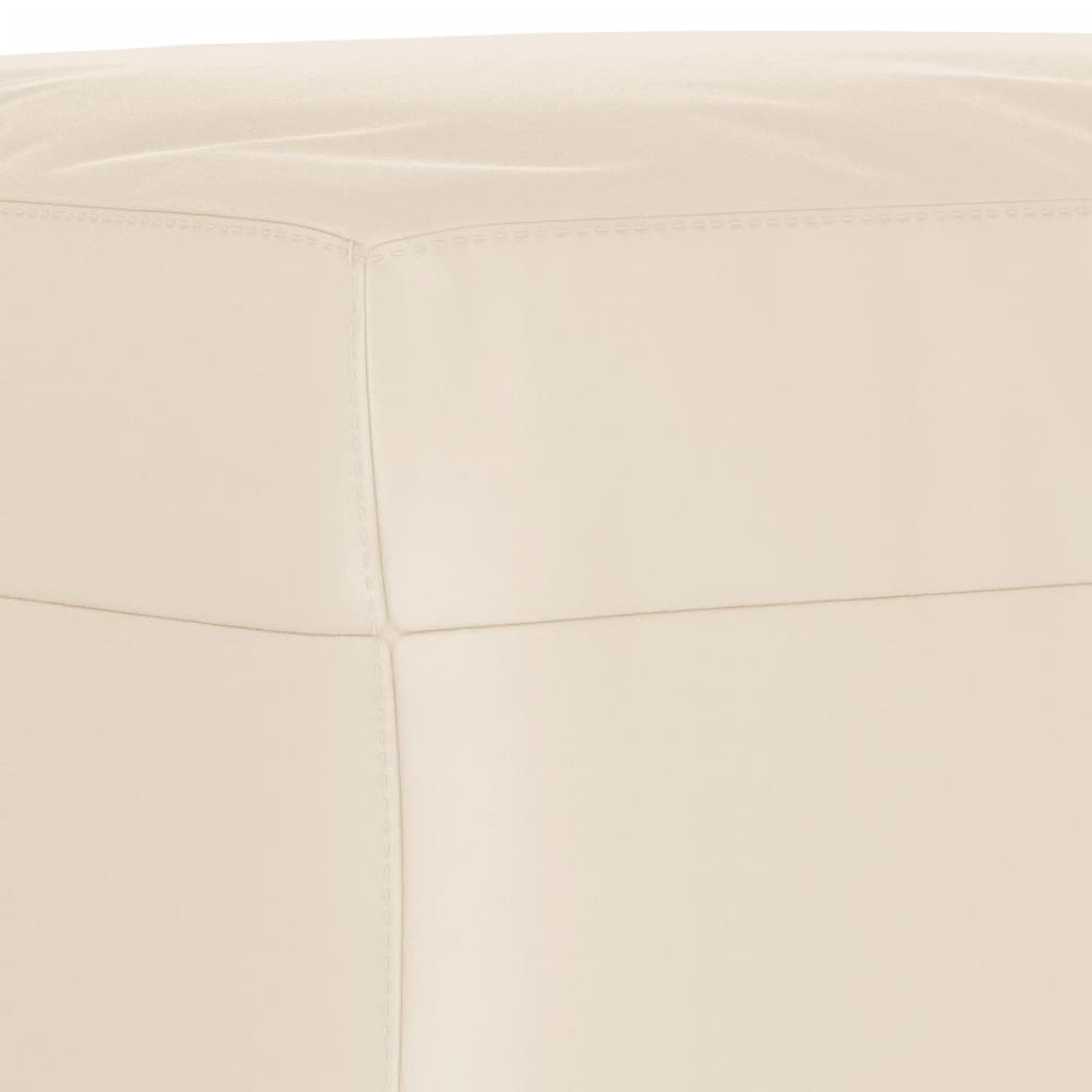 Apoio de pés tecido de microfibra 60x50x41 bege