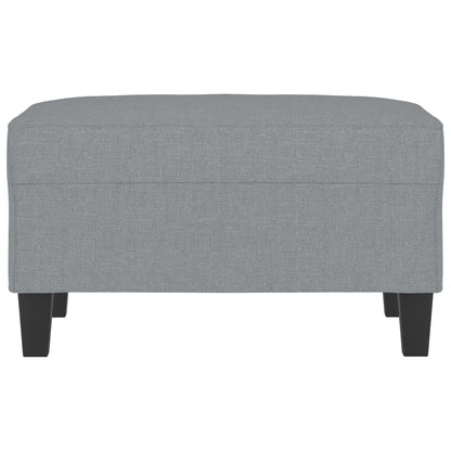 Apoio de pés 70x55x41 cm tecido cinzento-claro