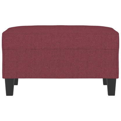 Apoio de pés 70x55x41 cm tecido vermelho-tinto