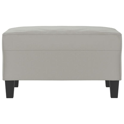 Apoio de pés 70x55x41 cm tecido de microfibra cinzento-claro