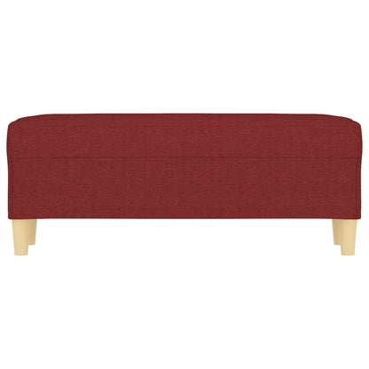 Banco 100x35x41 cm tecido vermelho tinto