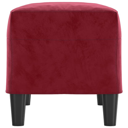 Banco 70x35x41 cm veludo vermelho tinto