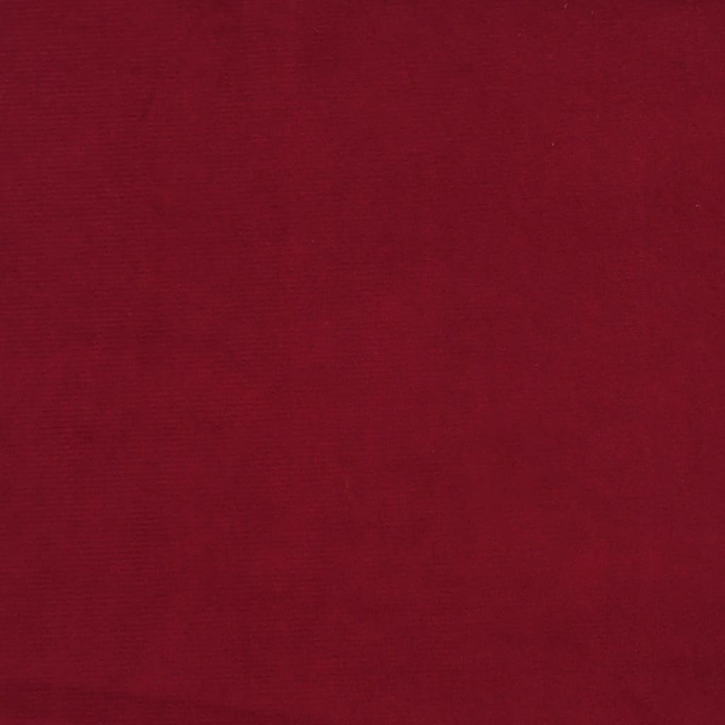 Banco 70x35x41 cm veludo vermelho tinto