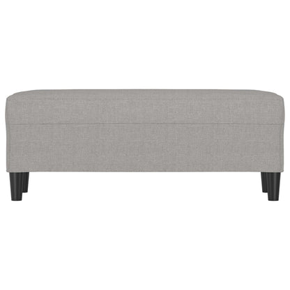 Banco 100x35x41 cm tecido cinza-claro