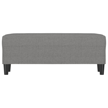 Banco 100x35x41 cm tecido cinza-escuro