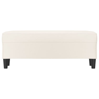 Banco 100x35x41 cm couro artificial cor creme
