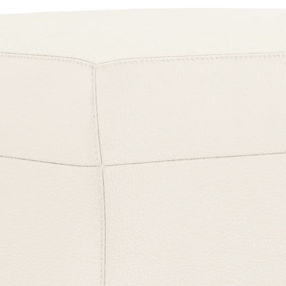 Banco 100x35x41 cm couro artificial cor creme