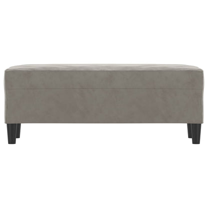 Banco 100x35x41 cm veludo cinza-claro