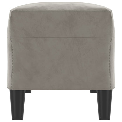 Banco 100x35x41 cm veludo cinza-claro