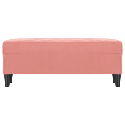 Banco 100x35x41 cm veludo rosa