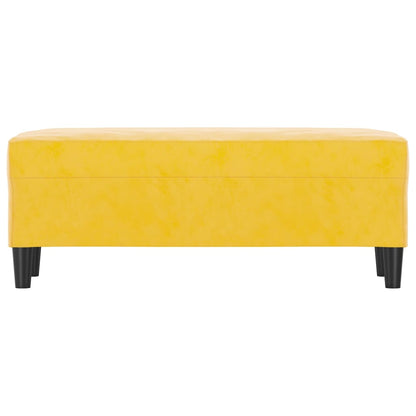 Banco 100x35x41 cm veludo amarelo