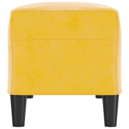 Banco 100x35x41 cm veludo amarelo
