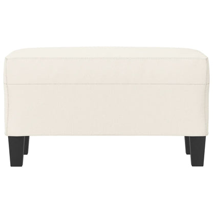 Banco 70x35x41 cm couro artificial cor creme