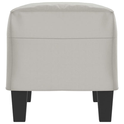 Banco 70x35x41 cm tecido de microfibra cinzento-claro