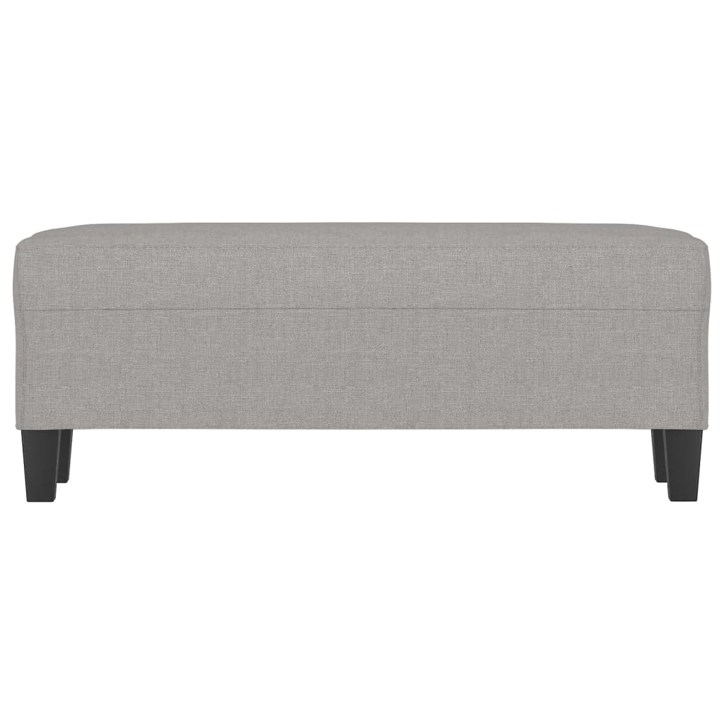 Banco 100x35x41 cm tecido cinza-claro