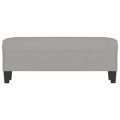 Banco 100x35x41 cm tecido cinza-claro