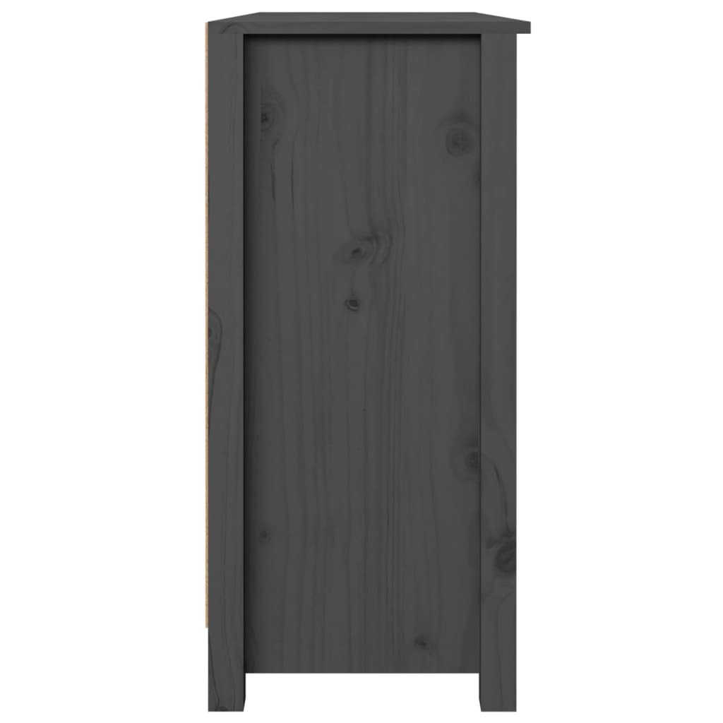 Aparador 100x35x74 cm madeira de pinho maciça cinzento