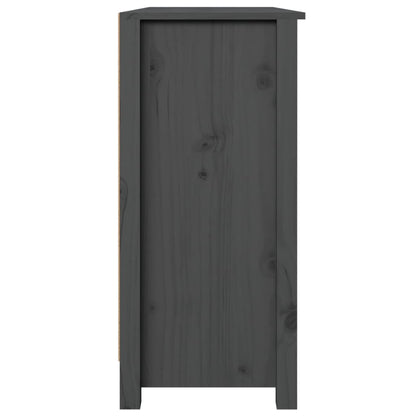 Aparador 100x35x74 cm madeira de pinho maciça cinzento