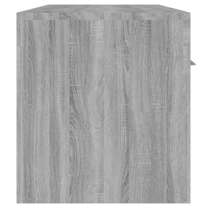 Móvel de TV com luzes LED cinzento sonoma