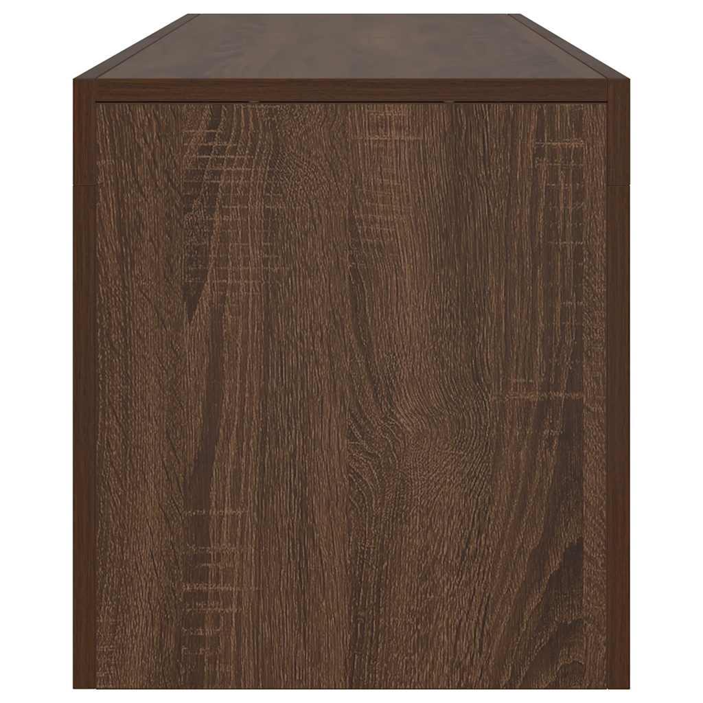 Móvel de TV com luzes LED carvalho castanho