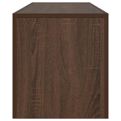 Móvel de TV com luzes LED carvalho castanho