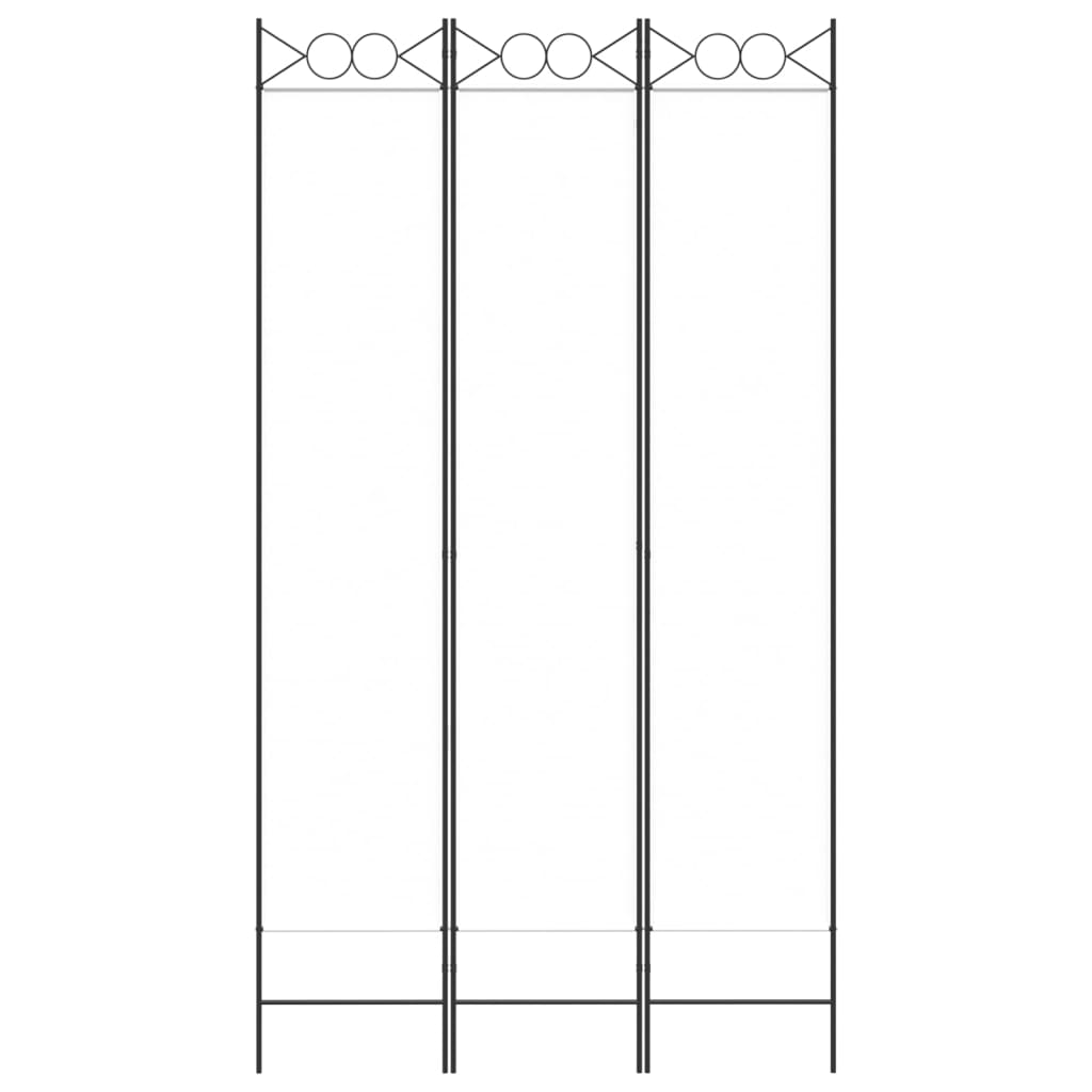 Biombo com 3 painéis 120x220 cm tecido branco