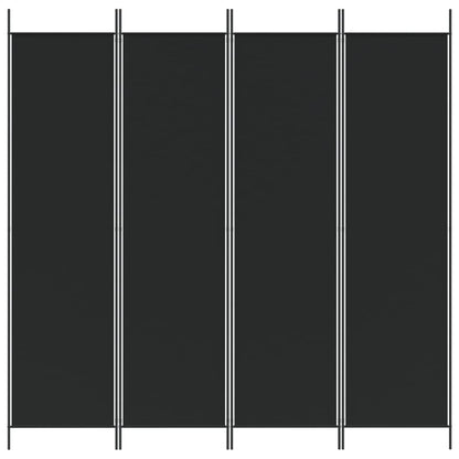 Divisória com 4 painéis 200x200 cm tecido preto