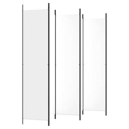Divisória/biombo com 6 painéis 300x220 cm tecido branco