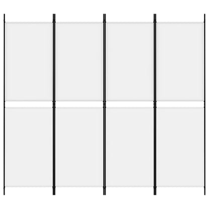Biombo/divisória com 4 painéis 200x180 cm tecido branco