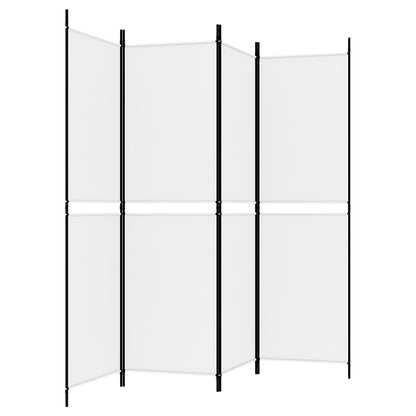 Biombo/divisória com 4 painéis 200x180 cm tecido branco