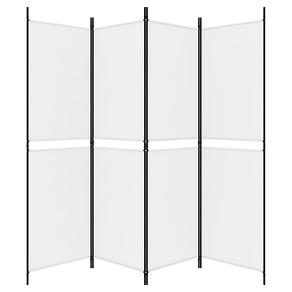 Biombo/divisória com 4 painéis 200x180 cm tecido branco