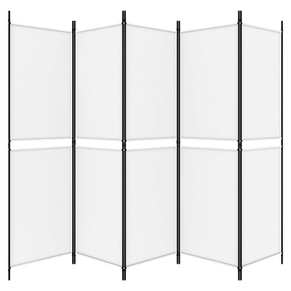 Biombo/divisória com 5 painéis 250x180 cm tecido branco