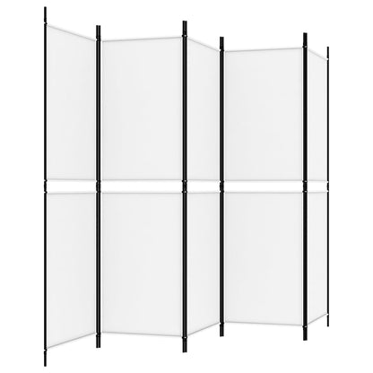 Biombo/divisória com 5 painéis 250x180 cm tecido branco