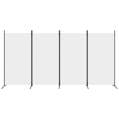 Biombo com 4 painéis 346x180 cm tecido branco