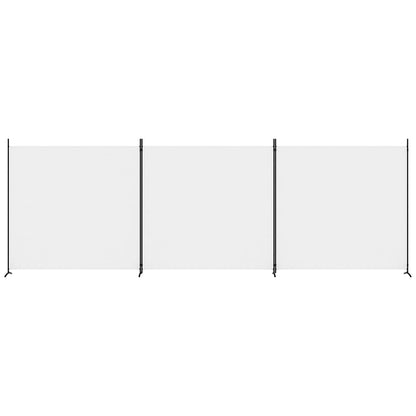 Biombo com 3 painéis 525x180 cm tecido branco