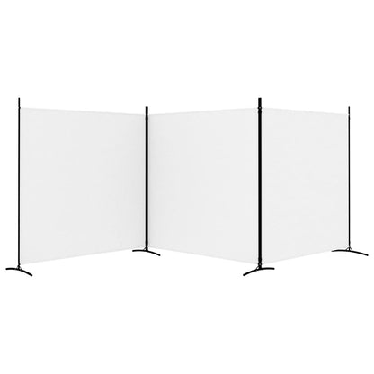 Biombo com 3 painéis 525x180 cm tecido branco